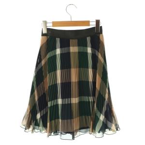 BLUE LABEL CRESTBRIDGE チェック柄プリーツスカート 38 マルチカラー /DO OS