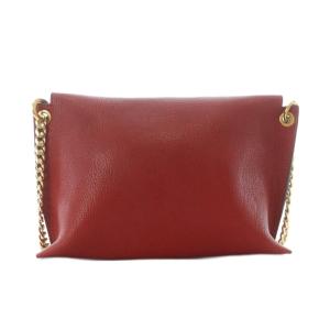 LOEWE アベニュー チェーンショルダーバッグ レッド ロゴエンボス