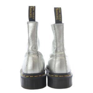 Dr.Martens PASCAL 8ホールブーツ ワークブーツ ショート フラット レースアップ レザー UK5 シルバー色