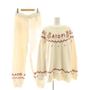 24AW ノルディックプルオーバー&ロングパンツ セット ルームウエア F アイボリー マルチカラー /CX