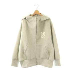 25SS ボリュームパーカー フーディー ラメ ジップアップ F グレー /DF OS