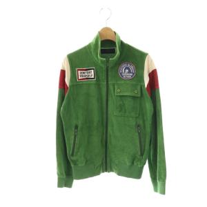 パイル トラックジャケット ジップアップ F グリーン /HK OS