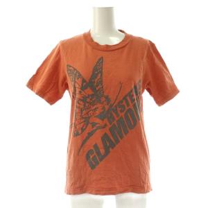 バタフライガール Tシャツ カットソー 半袖 コットン F オレンジ /NR OS