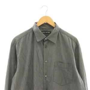 ISSEY MIYAKE 加工長袖シャツ 3 チャコール ME83FJ047 /CX OS