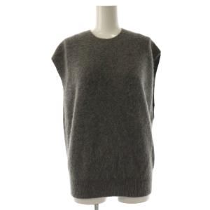 25AW フォックスアルパカ ニットベスト プルオーバー グレー /NR OS