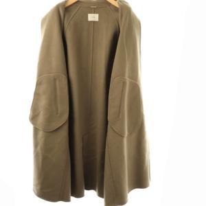 IENA 24AW スーパー160ダブルフェイスステンカラーコート 38 モカ