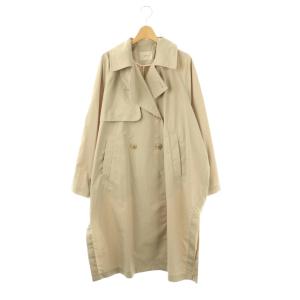 24SS PE/ポプリンオーバートレンチコート ロング 36 ベージュ /HK OS