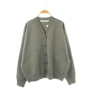 25AW フォルムカーディガン ニット Vネック F グレー /DF OS