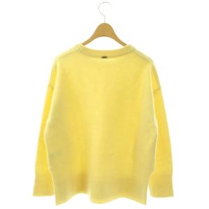 Nolley's ソフィー sophi 24AW 紡毛クルーネックプルオーバーニット セーター 長袖 38 イエロー /HK
