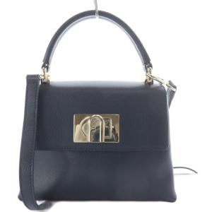 トップハンドル mini バッグ ハンドバッグ ワンハンドル ショルダーバッグ 2way レザー ネイビー