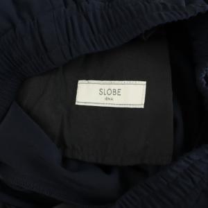 SLOBE IENA 24SS ダブルクロスイージードロストテーパード パンツ 38 ネイビー /MY OS