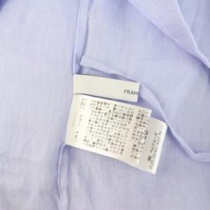 Framework 25SS キャップスリーブドロストシャツ ラミー混 ブルー /MY OS