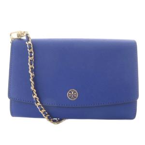 robinson チェーンウォレット ショルダーバッグ ワンショルダー レザー ブルー /YO17