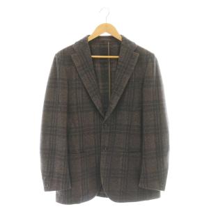 チェック 3Bジャケット テーラード 48 ブラウン チャコール RT052F05F /CXOS