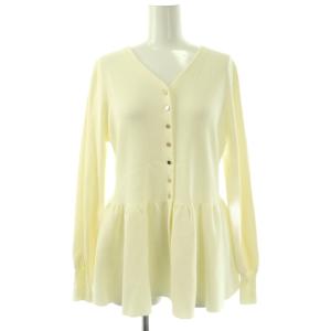 クチュール COUTURE Vネックペプラムニットカーディガン 36 オフホワイト /DO OS