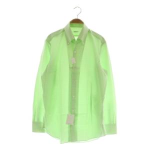 コットン シャツ 長袖 チェック 15 1/2 グリーン /MY OS AD