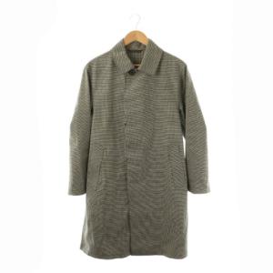 ハウンドトゥース ステンカラー コート 38