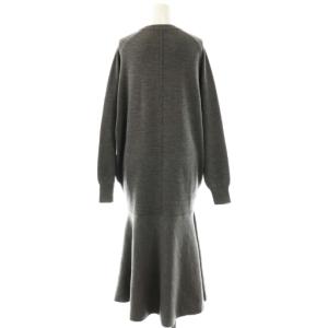 ADORE 25AW ピュアウールニット ワンピース 38 グレー
