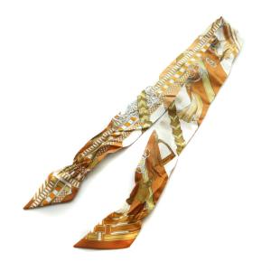 ツイリー スカーフ Brides et Gris Gris 馬勒とチャーム オレンジ /SS OS SH