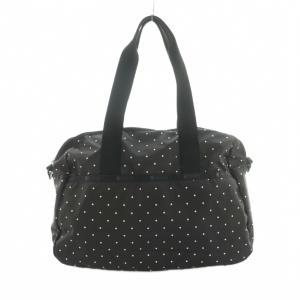 ドットボストンバッグ 黒 白 /MI OS SH
