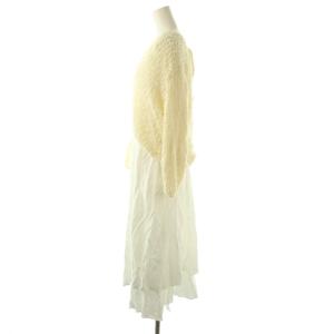 SNIDEL 24SS ペーパーヤーンプルオーバー×ギャザーキャミワンピース レイヤード 2点セット 0 アイボリー