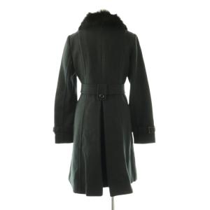 BURBERRY BLUE LABEL フォックスファー付き ウール コート 38 ブラック