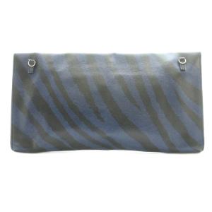 Vivienne Westwood クラッチバッグ ゼブラ柄 ネイビー ブラック