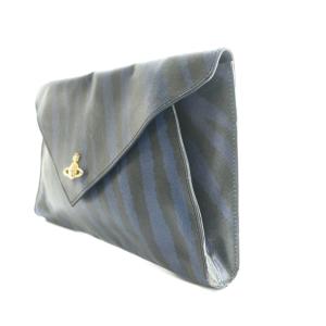 Vivienne Westwood クラッチバッグ ゼブラ柄 ネイビー ブラック