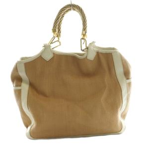 TORY BURCH トートバッグ ベージュ /SS OS