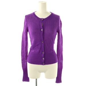 アルパカ カーディガン ニット 38 パープル /DF OS