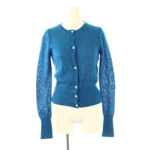 アルパカ カーディガン ニット 長袖 38 青 /NR OS