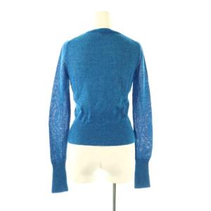 PRADA アルパカ カーディガン ニット 長袖 38 青 /NR OS