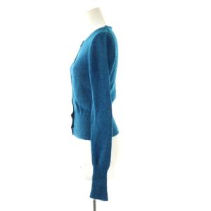 PRADA アルパカ カーディガン ニット 長袖 38 青 /NR OS