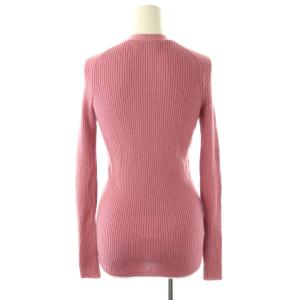PRADA リブ カーディガン ニット Vネック 38 ピンク /DF OS
