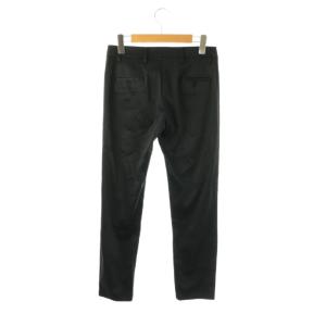 PRADA LINEA ROSSA サテンパンツ テーパード ジッパーフライ 38 黒 /NR OS