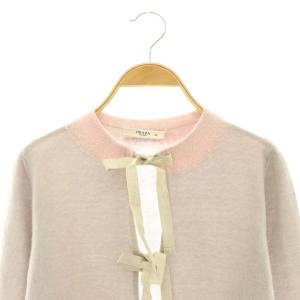 PRADA カシミヤ カーディガン ニット 38 グレー ピンク /CX OS