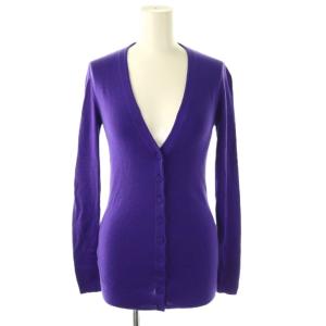 ウール カーディガン ニット Vネック 40 パープル /DF OS