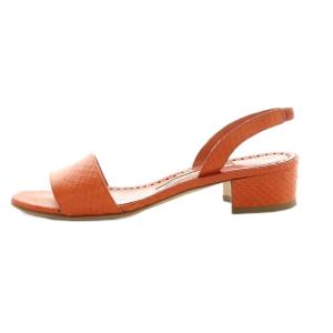 MANOLO BLAHNIK PATOPIA サンダル スリングバック 36 23.0cm オレンジ 121-1557-0001 /MI