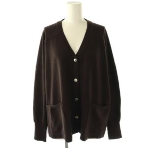 24AW ウォッシャブルワイドシルエットカーディガン ニット ダークブラウン /ES OS
