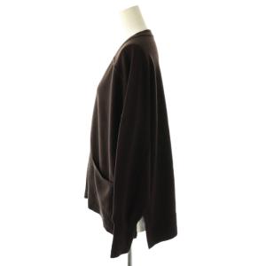 SLOBE IENA 24AW ウォッシャブルワイドシルエットカーディガン ニット ダークブラウン /ES OS