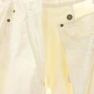 UNDERCOVER 21AW カツラギ立体二重パンツ デニム ワイド ジッパーフライ コットン 1 アイボリー UC2A1505-1