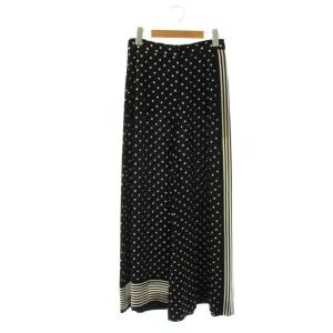 456113 ポルカドットワイドパンツ 34 ブラック /HK OS SH
