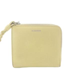 JIL SANDER ストラップ Lジップウォレット 財布 レザー ロゴ 黄色 イエロー /SR SH
