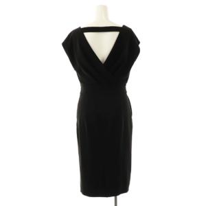 PINKY&DIANNE バックカシュクール ワンピース ノースリーブ 36 ブラック /ES OS SH