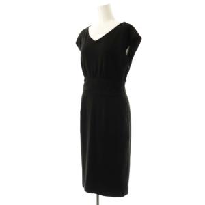 PINKY&DIANNE バックカシュクール ワンピース ノースリーブ 36 ブラック /ES OS SH