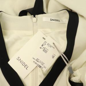 SNIDEL 24SS サイドプリーツバイカラーワンピース ロング ノースリーブ 1 アイボリー /MY OS SH