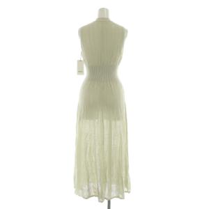 SNIDEL 24AW クロシェ風シアーニットワンピース ロング ONE ミント /MY OS SH