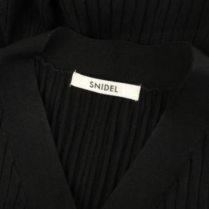 SNIDEL 24SS ノースリフロントボタンニットワンピース ロング リブニット ONE ブラック /MY OS SH