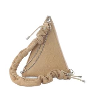 PYRAMID CHAIN BAG バッグ ハンドバッグ ワンハンドル レザー ベージュ /YO6
