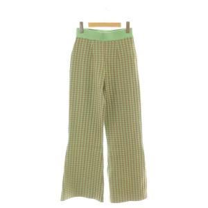 アメリ AMERI COLORFUL GINGHAM CHECK PANTS ニットパンツ イージーパンツ